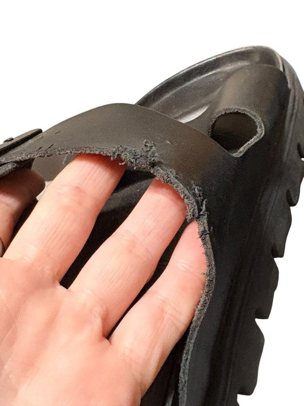 Birkenstock Papillo Arizona Sandal Black 41Platform Repair Leather Trend Chunky - Picture 7 of 8